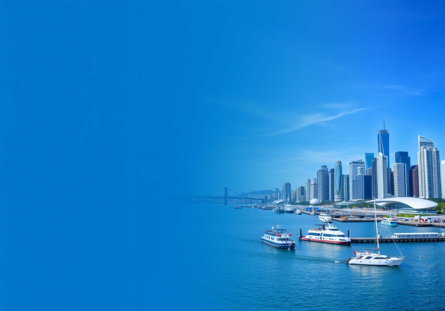 Waterfront cityscape